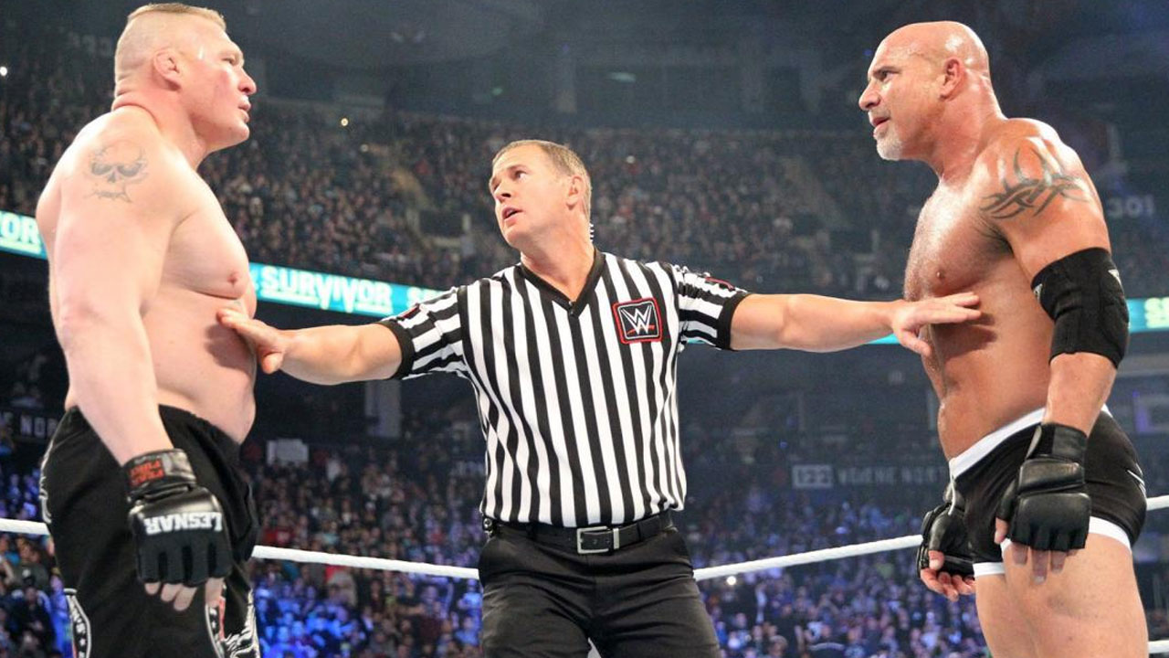 Goldberg returns after 12 years to take on Brock Lesnar | WWE ON FOX