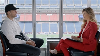 Tom Brady sits with Erin Andrews to discuss inviting fans to his life off the field