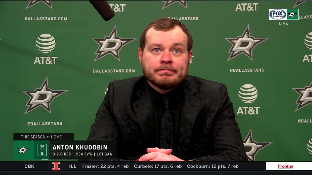 Anton Khudobin on the 2-0 Dallas loss to Tampa Bay