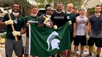 Michigan State football comes to Houston's aid amid devastating Hurricane Harvey destruction
