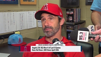 Ausmus discusses Suarez performance on the mound in Halos 5-3 win
