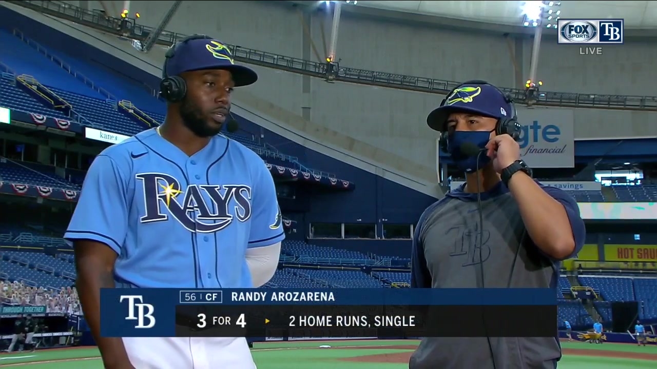 Rays OF Randy Arozarena on 2-homer day, win over Marlins