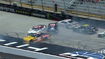 Christopher Bell triggers big pileup early in Bristol | BRISTOL MOTOR SPEEDWAY | FOX NASCAR