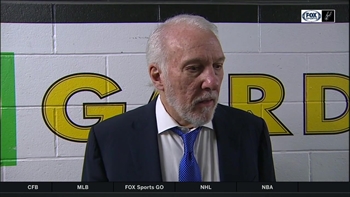Gregg Popovich on the Spurs 129-114 win over the Celtics