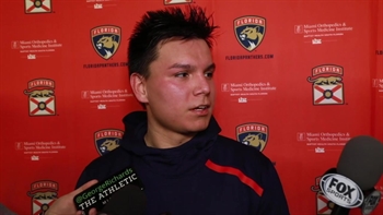 New Panthers D Brady Keeper at loss for words at being in NHL
