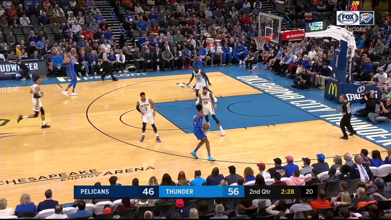 WATCH: Gallinari Swats the Ball away for the Block | Thunder ENCORE
