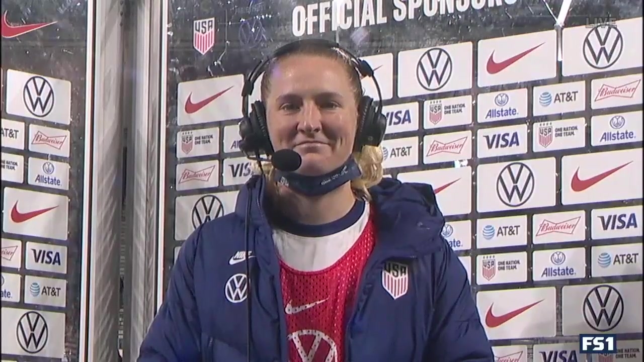 Sam Mewis on registering hat trick and watching her sister, Kristie, score vs. Colombia