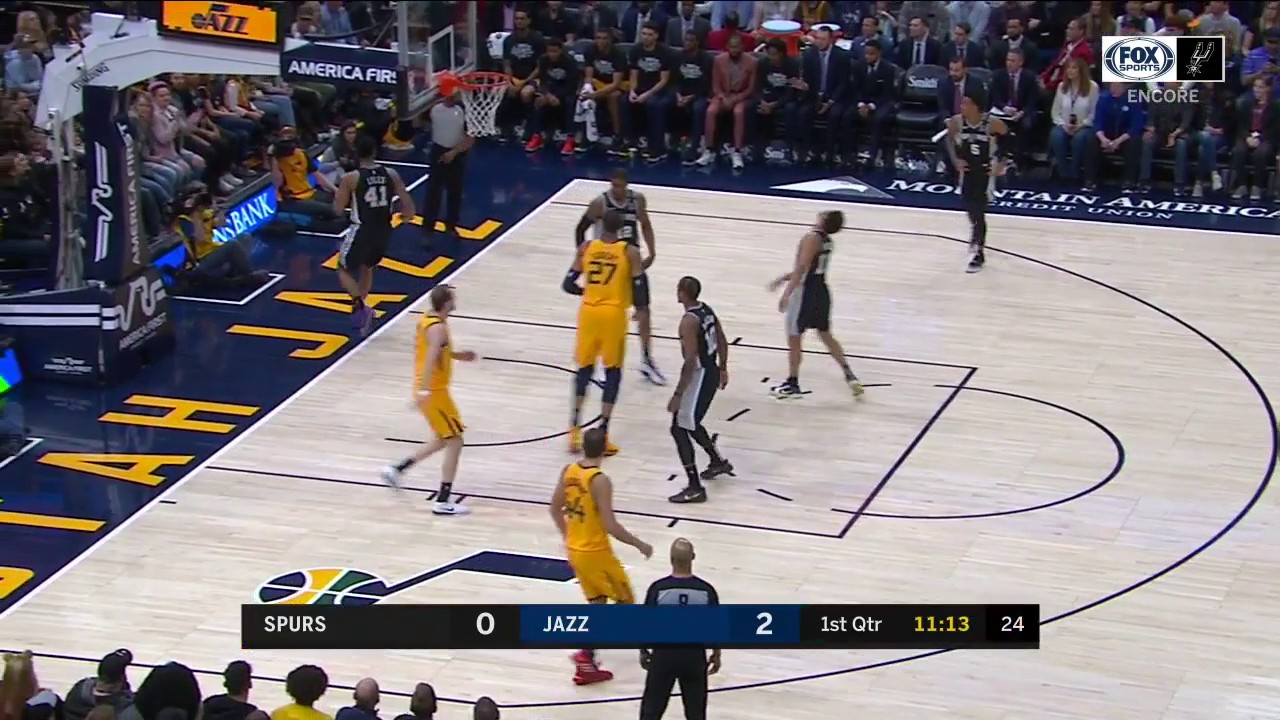 WATCH: DeRozan finds Bryn Forbes for the Open 3-Pointer | Spurs ENCORE