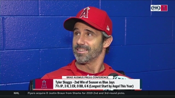 Ausmus reflects on Skaggs "best outing of the year" in Halos 3-1 win