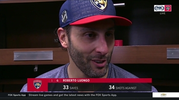Roberto Luongo on his 33-save game: 'Tonight was good, especially in rebound situations’