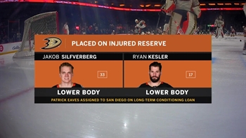 Jakob Silfverberg, Ryan Kesler placed on injured reserve