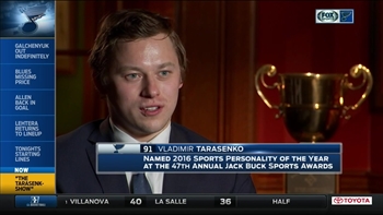 Tarasenko on MAC Award: 'I'm really proud to be recognized like this'