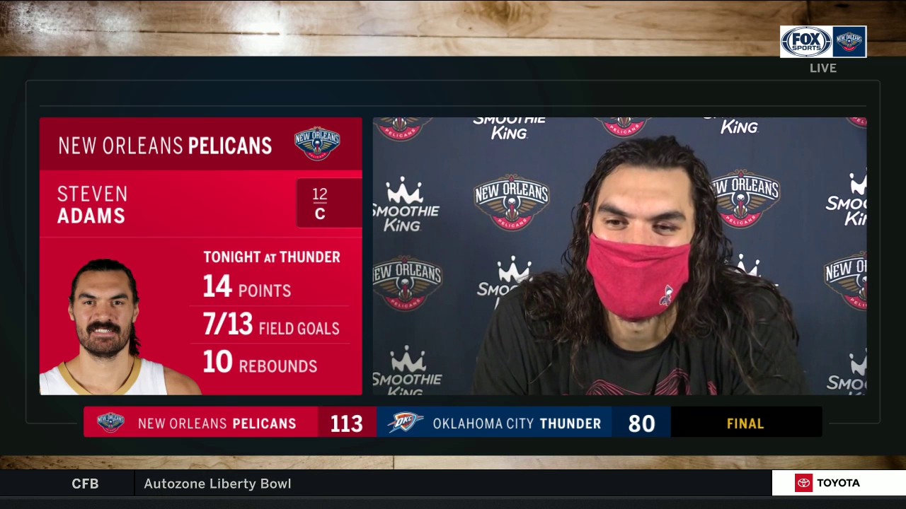 Adams on playing against OKC: 'I have a great appreciation for the city'