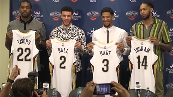 Ball, Ingram, Hart and Favors Introduced As New Orleans Pelicans