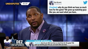 Dez Bryant tweeted Ray Lewis directly, here's his impassioned response | UNDISPUTED