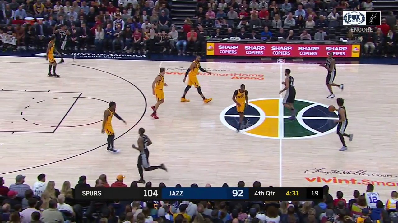 WATCH: Derrick White steal against the Jazz on Feb. 21 | Spurs ENCORE