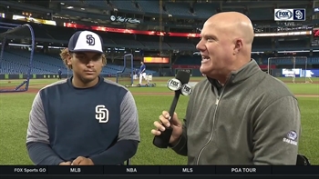 Josh Naylor talks about getting the call to the big leagues & making his debut in Canada