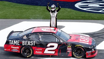 Tyler Reddick talks about his win on a hot day at Charlotte