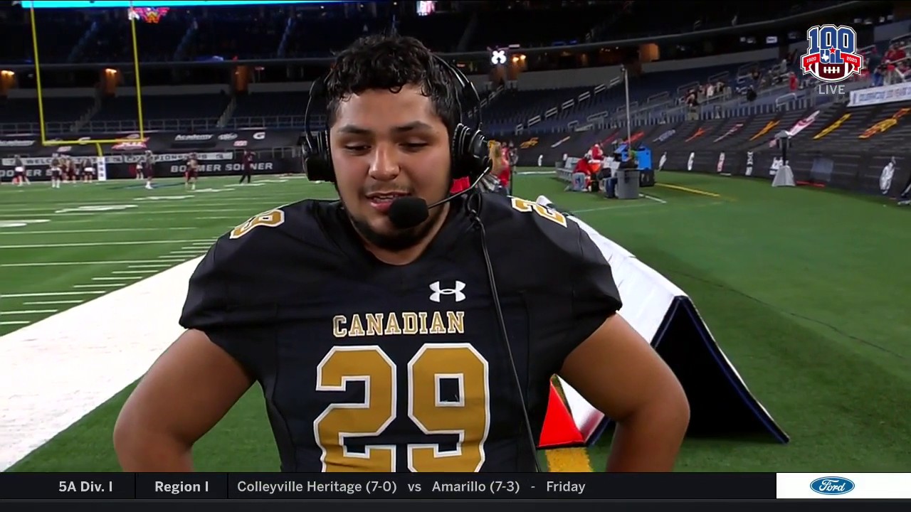 Edgar Salazar on the Game-Winning Extra-Point for Canadian | UIL State Championship
