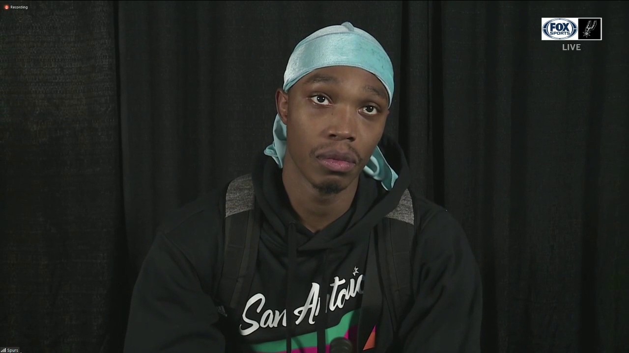 Lonnie Walker on the Spurs 'Staying aggressive' in the win over the Thunder