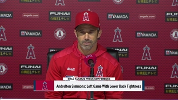 Andrelton Simmons is day-to-day with back tightness, per Ausmus