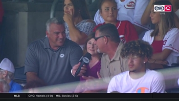 Blake Trahan made his MLB debut for the Reds and his parents couldn't be more proud