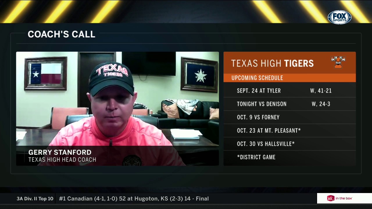 Texas High Head Coach Gerry Stanford | High School Scoreboard Live