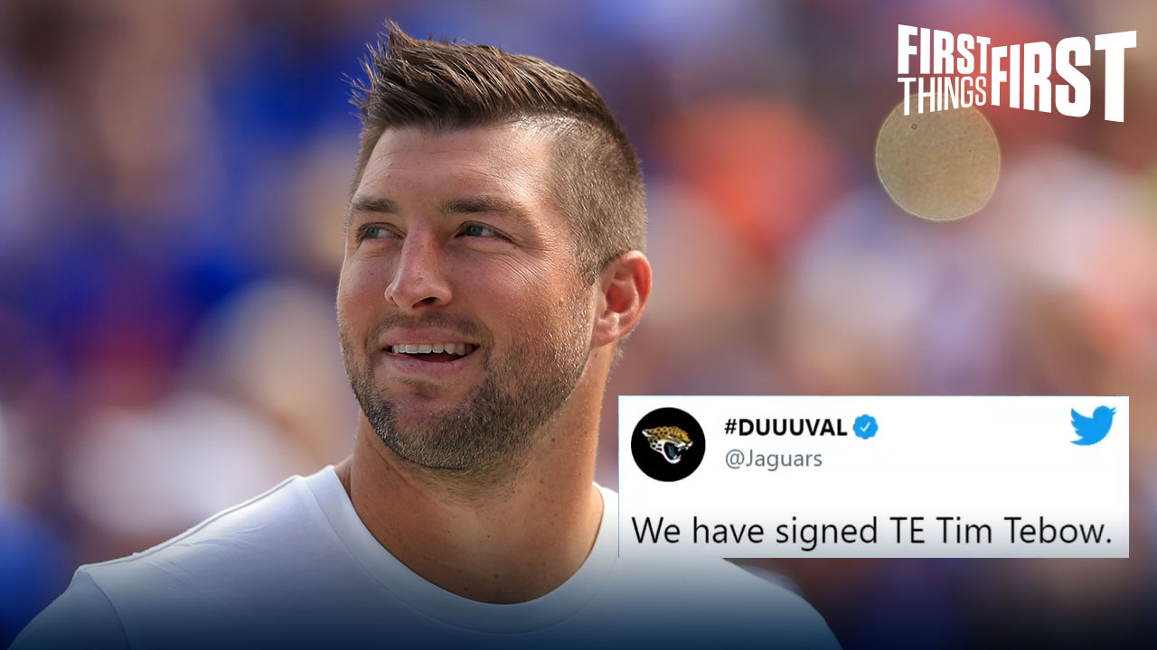 Brandon Marshall reacts to Jaguars officially signing Tim Tebow | FIRST THINGS FIRST