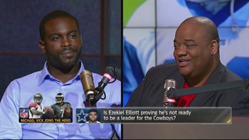Michael Vick gives advice to Ezekiel Elliott ' THE HERD