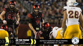 Aztecs coach Rocky Long talks about victory over Arizona State